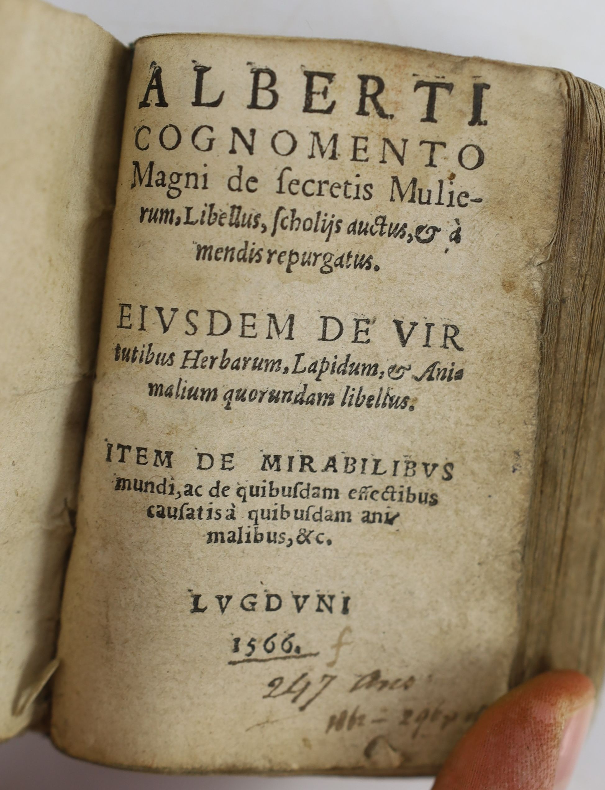 Du Barts [Seigneur, Guillaume de] - La Premiere Sepmaine, 12mo, half vellum, Lyon, 1608 and La Seconde Sepmaine, Rouen, 1599, bound with - Suites des Oeuvres De G. Saluste Sieur Du Barca’s, Rouen, 1602; Magnus, St. Alber